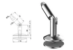 canopy fitting stainless steel glass to rod connector HS07SF19R-70