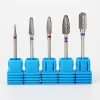Carbide Drill Bit Kit 5 Style Carbide Coating Nail Drill Bits Barrel 3/32&quot; Burr Milling Cutters For Manicure Electric Nail drill