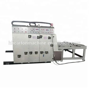 Carton Packing Machinery/Semi Auto Chain Feeding 4 Color Corrugated Carton Flexo Printing Slotting Machine