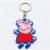 Import Cartoon design pink pig anime key chains 2d soft pvc keychain with custom logo from China