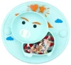 cartoon pig design BPA free silicone baby food feeding plate non slip toddler plate baby divided plate with suction