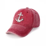 Casual washed cloth baseball anchor embroidery breathable street SPORTS cowboy hat
