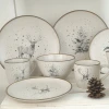 Ceramic stoneware decal animal Christmas handmade tableware dinnerware