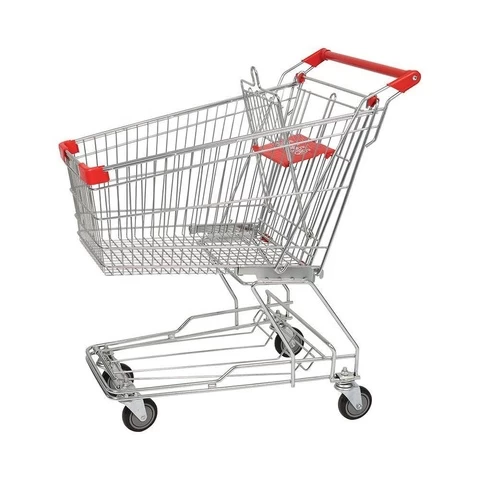 Chain Market Liquor Store Shopping Cart Metal Grocery Shopping Trolley