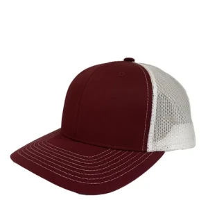 Cheap Blank Maroon/ White Richardson 112 Trucker Mesh Caps High Quality Gorras Custom Logo Branded Sport Caps Vietnam Headwear