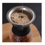 Cheap  clear pour over cold brew  coffee maker glass with filter