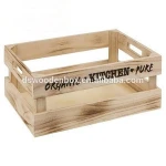 Cheap Distressed Kitchen Organic Wooden Storage Crate Wholesale