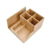 Chic Portable Desktop Office Bamboo Wood desk organizer