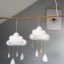 Children&#x27;s tent decoration cloud felt wall decoration, raindrop pendant decoration
