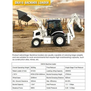 China Ce Euro 5 Epa Engine Digger Loader Backhoe Retroexcavadora 4x4 Backhoe Loader