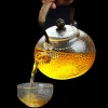 Chineses glass teapot with infuser for blooming and loose leaf for gift