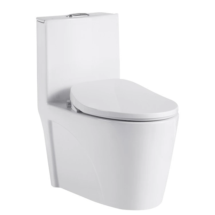 Classic design economic modern sanitary ware european standard toilet ceramic one-piece toilets with smart toilet seat cover