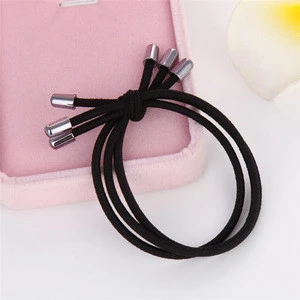 Classic Style Black Color Rope Elastic Hair Ties Thick Hairbands Girl&#039;s Hair Bands