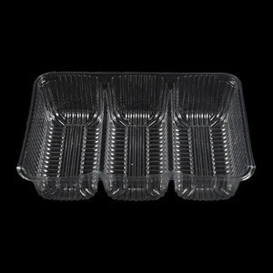 clear blister transparent disposable plastic biscuit compartment trays