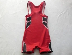 Color blank grey and red boys or women fit custom professional weightlifting l wrestling singlets tights uniform sportswear