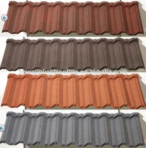 Color Stone Steel Coated Metal Roof Tile