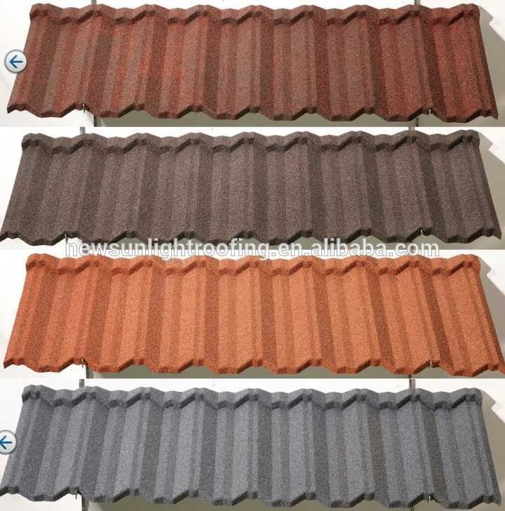 Color Stone Steel Coated Metal Roof Tile