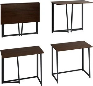 Combohome Small Computer  Home Foldable Office Desk Wooden Steel Desk