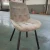 Import Commercial industrial furniture vintage powder coating steel frame black cross iron legs fabric velvet industrial chairs from China