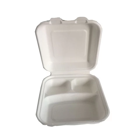Compostable tableware disposable sugarcane bagasse container