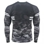 Compression Shirt Long Sleeve Plain T-Shirt Men Bodybuilding Fitness Rash Guards