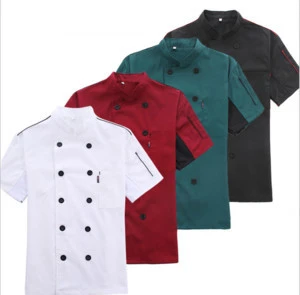 cook chef uniform hotel restaurant chef jacket classical design short sleeve  chef coat