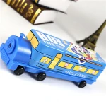Creative colorful promotion pencil packaging tin box Custom cool coloring metal tin train shape pencil case