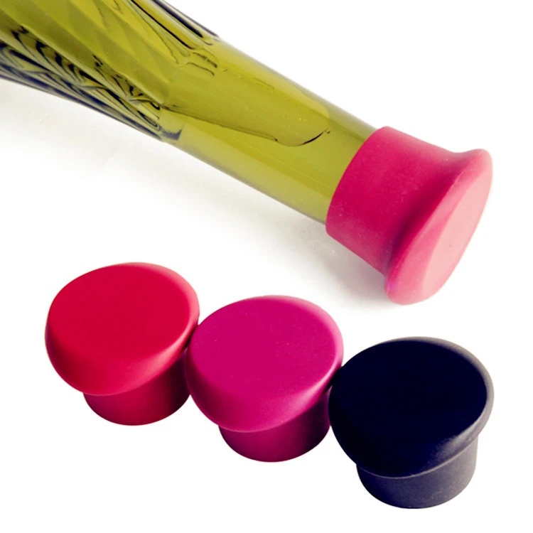 Creative gift silicone bottle caps  wine stoppers food grade leak proof wine bottle fresh keeping caps in stock