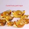 Crystal ingots furnishing articles lucky gold ingot feng shui and home decoration sitting room adornment