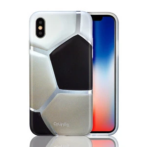 CTUNES IMD Soccer Ball Series Ultra-Thin Slim-Fit Anti-Scratch Soft TPU Gel Football Cases Cover for iPhone X