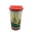 Custom ceramic sublimation coffee mug with silicone lid ceramic travel mug