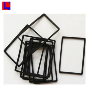 Custom epdm/nbr/silicone material heat resistance black rubber square gasket