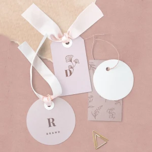 Custom Logo Art Paper Private Label Clothing Tags Apparel Design Services Paper Hang Tag