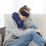 custom logo luxury car airline comfort travel pillow sleep kit for gift