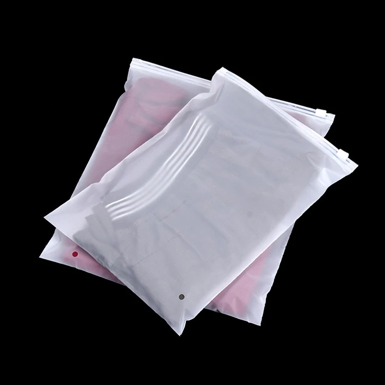 Custom Logo Matte PVC Clothing Packaging Plastic Zipper Bag For Cosmetic Swimwear zip lock pouch