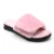 Import custom logo warm house sheepskin ladies sandal faux fur open toe soft pink plush fleece slippers for woman indoor from China