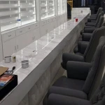 Custom long nail manicure table nail bar table with exhaust pipe CB-M751