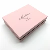 Custom Luxury Pink Cardboard Gift Lid and base box hair box packaging