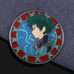 Custom metal brooches diy earth mystic saint emblem hard enamel brooch screen printing