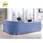 Custom modern commercial office front reception desk