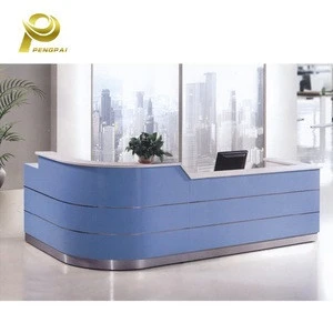 Custom modern commercial office front reception desk