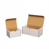 Custom One Piece Diecut White Kraft Paper Chipboard Mailing Box Packaging White Tab Locking Literature Mailer Box