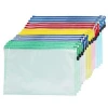 Custom plastic clear file folder a4 size PVC mesh document bag with zipper cosmetics offices supplies travel accessories