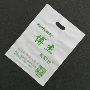 Custom Printed Logo die cut shopping bag plastic bag