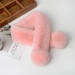 Custom promotion soft childrens faux fur scarf