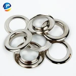 custom round metal grommets 50mm nickel belt eyelet and ring for garment belt