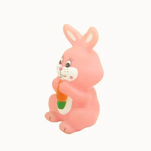 Custom rubber bath toys float baby shower rubber rabbit animal toys Soft Vinyl toys for kids