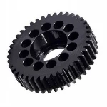 Custom spur cylindrical gear black anodized aluminum spur gear for mechanical parts