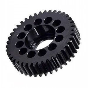 Custom spur cylindrical gear black anodized aluminum spur gear for mechanical parts