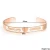 Custom Stainless Steel 18K Rose Gold Plated Initial Letter Name Earrings Bangle  Necklace Jewelry Set